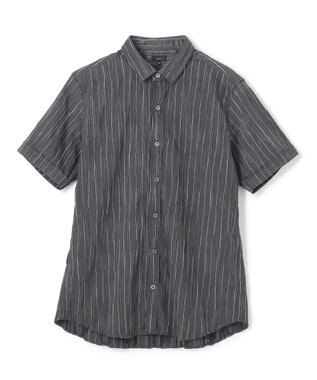 JOSEPH HOMME リンクルストライプ　半袖シャツ グレー系1