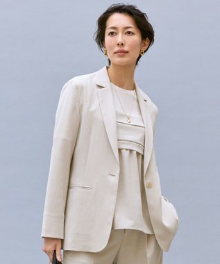 自由区 L 【17号サイズまで展開・カタログ掲載・セットアップ対応・セレモニー・ハレの日・通勤】テクスチャードスーツ ジャケット