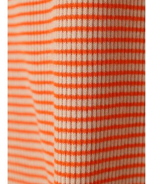 Green Parks ボーダーリブタンクトップ Orange