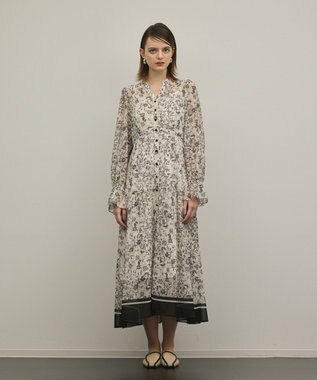 GRACE CONTINENTAL ドロストティアードフレアワンピース キナリ