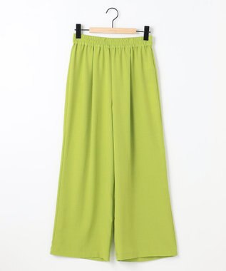 SHARE PARK LADIES ドライタッチリネンライクパンツ 黄緑系
