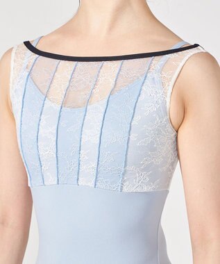Chacott 【Nela ライン】ノースリーブレオタード サックスブルー