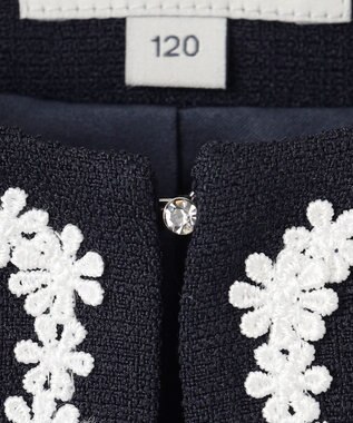 ANY KIDS 【2点セット】ジャケット＋裾刺繍ワンピース グレー