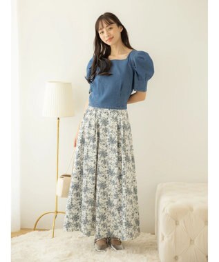 earth music&ecology パワショルスクエアネックプルオーバー Indigo