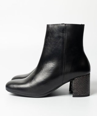 BONTRE 【BONTRE/ボントレ】スクエアショートブーツ ブラック/コンビ