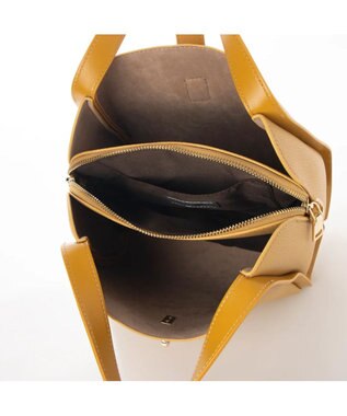 UNBILLION cachecache 3レイヤーヒネリ金具2wayトート イエロー