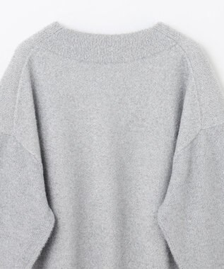 GRACE CONTINENTAL ラメVネックニットトップ シルバー