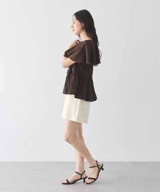earth music&ecology カットツイルショートパンツ Ivory