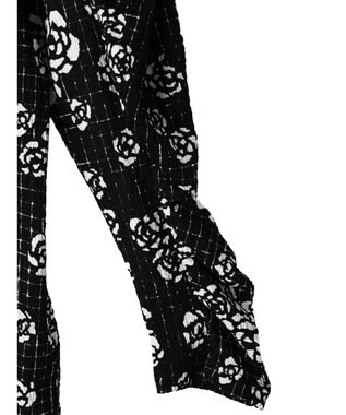 Green Parks ■ＥＳＣＡＲ　ボトルネッククレープカットプルオーバー Flower Black