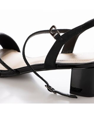 Riz raffinee <Riz raffinee>ラインストーン付サンダル ブラックメタリック