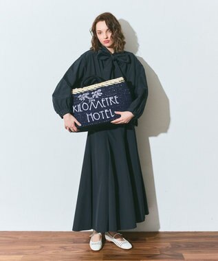 GRACE CONTINENTAL ボウタイシャツブルゾン ブラック