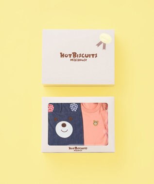 MIKI HOUSE HOT BISCUITS 顔ドン ブルマ＆ボディシャツセット【BOX付き】 オレンジ