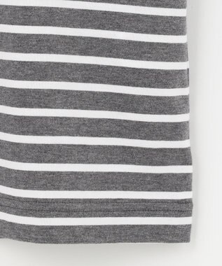 JOSEPH ABBOUD MOUNTAIN 【UNISEX】ギザンティ天竺ボーダー Tシャツ グレー系2