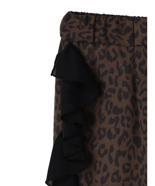 Green Parks ■ＥＳＣＡＲ　サイドラッフルナロースカート Leopard