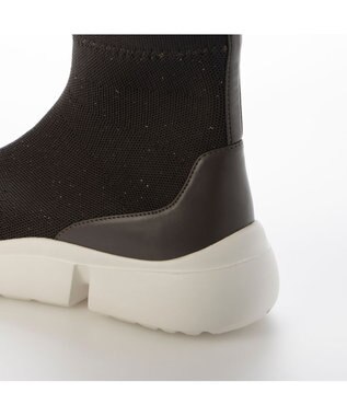 MODE ET JACOMO <MODE ET JACOMO>ハイカットニットスニーカー ダークオーク