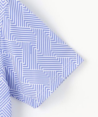 23区GOLF 【MEN】「HYGRA」幾何柄清涼ポロシャツ パープル系5