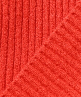 BEIGE， 【洗える】BERTAINA /  配色リンキングタートルネックニット Red Orange×Milk Tea