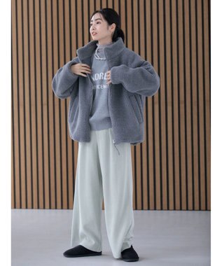 Green Parks スタンドカラーボアブルゾン Gray