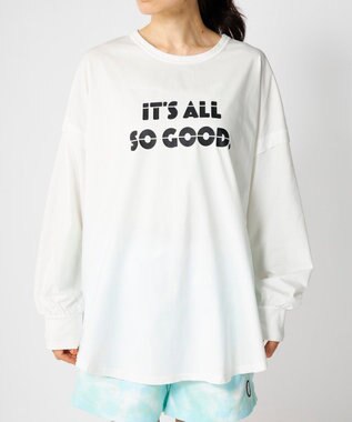 OP／FILA 【RUSTY】らくティブ｜プリント長袖Tシャツ ホワイト