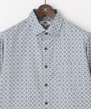 JOSEPH ABBOUD 【キングサイズ・柔らか】ファインパターンプリント シャツ サックスブルー系5