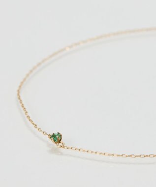 Phoebe 【K10】プチエメラルドブレスレット/5月誕生石/天然石 ゴールド