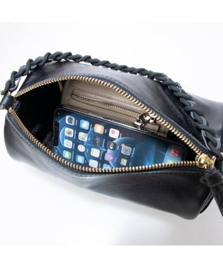 UNBILLION ペルケ perche / カラーチェーン筒形2wayショルダー ブラック