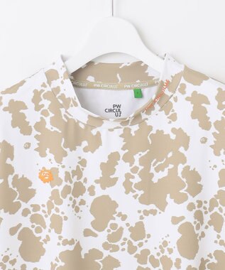 PW CIRCULUS 【WOMEN】【ストレッチ/UVケア】アニマルプリント モックネック シャツ ベージュ系5