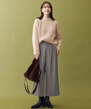 ANY L 【5色展開】バイカラーMIXニット ベージュMIX