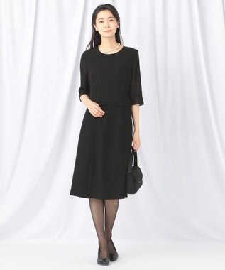 自由区 FORMAL 【オールシーズン対応】バーズアイ ジャケット+ワンピース ブラック系