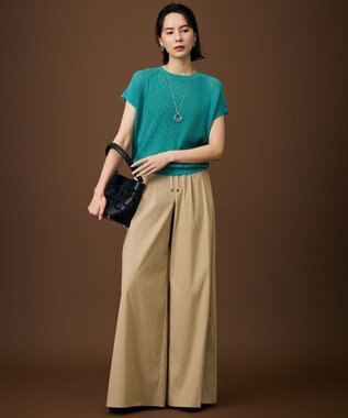 自由区 【前後着用可能】ファインリネンナイロン2WAY プルオーバー エメラルド