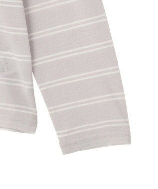 CRAFT STANDARD BOUTIQUE シアーボーダーヘンリーネックロンT Light Gray