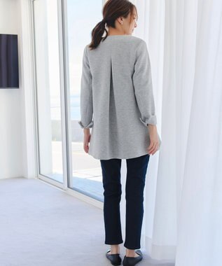 Tiaclasse L 【洗える】ダンボールフレアコート グレー