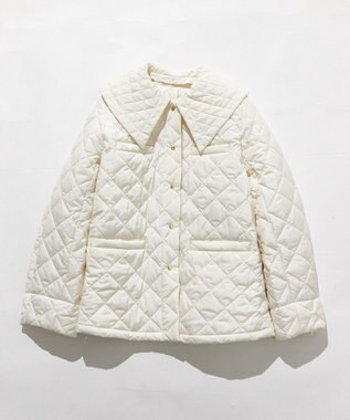 組曲 S 【洗える・中綿】2WAYキルト コート パールホワイト系