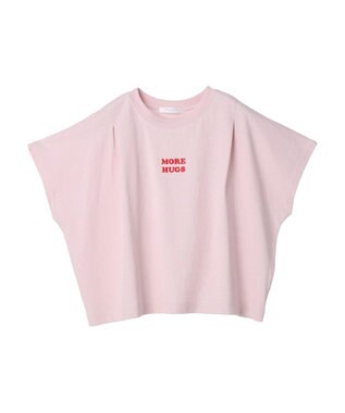 Green Parks ワンポイント刺繍タックＴシャツ Pink
