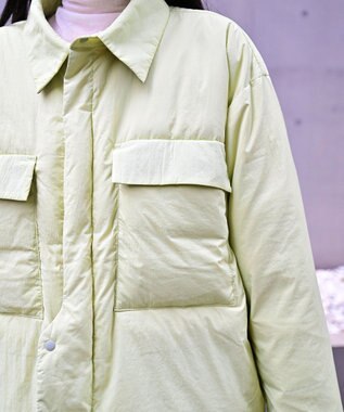 KWD 【日本製/高品質ダウン】LIGHT DOWN SHIRTS JACKET ライトダウンシャツジャケット ライトイエロー