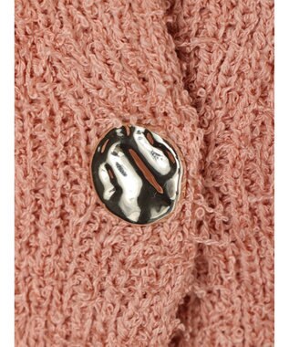 earth music&ecology カールヤーンカーディガン Salmon Pink