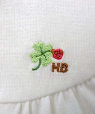 MIKI HOUSE HOT BISCUITS 【50-60cm】 天竺素材 ワンポイント プレオール 白