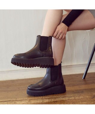 MODE ET JACOMO <MODE ET JACOMO>厚底サイドゴアブーツ ブラック