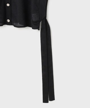 GRACE CONTINENTAL メッシュポンチョシャツ ブラック