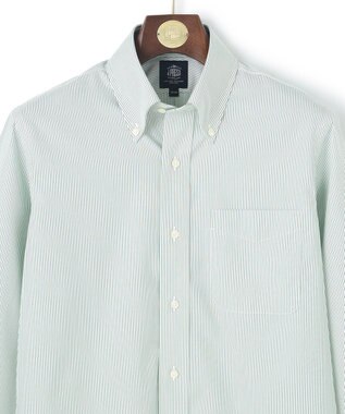 J.PRESS MEN 【WEB限定】ピンストライプシャツ/B.D グリーン系1