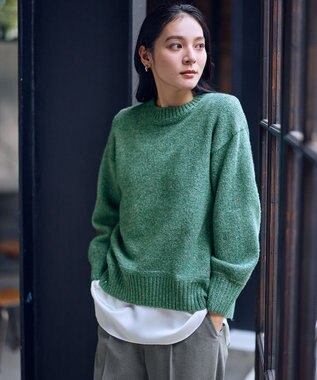 ANY スパンコールニット グリーン