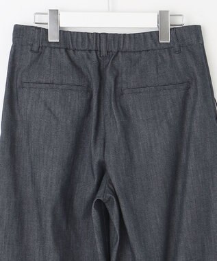 J.PRESS LADIES S 【洗える】セルロースシャンブレー ワイド パンツ ネイビー系