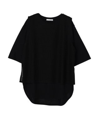 Green Parks ＳＥＴ２点　メッシュベスト＋半袖カットチュニック Black