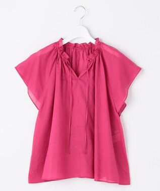 自由区 S 【WEB限定カラーあり】シアーラミーローンフリルデティール ブラウス