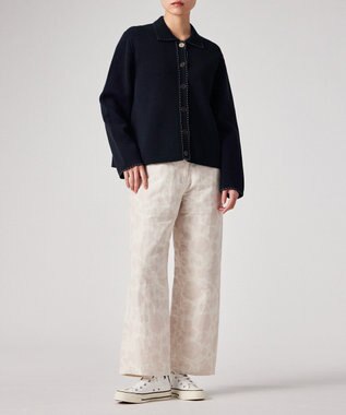 Paul Smith コントラストステッチ ミラノリブ ニットブルゾン ネイビー