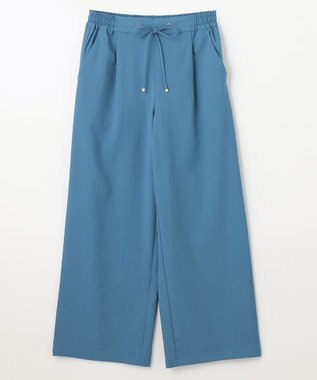 ANY L 【ウエストゴム】イージケア美脚パンツ ワイド ブルー