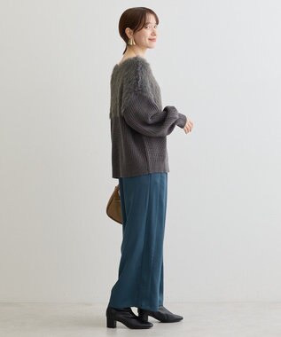 Green Parks ・Ｐｅｔｉｔ　Ｆｌｅｕｒ　シャギーキリカエニット Charcoal Gray