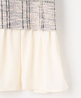 ANY SIS 【洗える】ネップツイードペプラム カットソー ラベンダー系