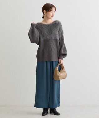 Green Parks ・Ｐｅｔｉｔ　Ｆｌｅｕｒ　シャギーキリカエニット Charcoal Gray