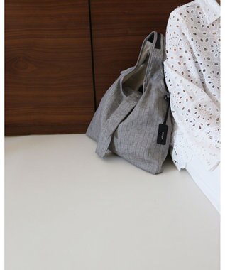 MORROW by thank 【A4サイズ収納可/軽量】DREW W トートバッグ ベージュ　リネン混